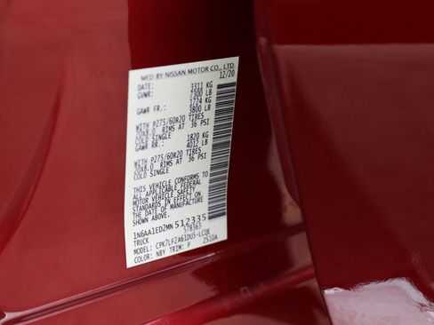 Used 2021 Nissan Titan Platinum Reserve w/ Moonroof Package image 60