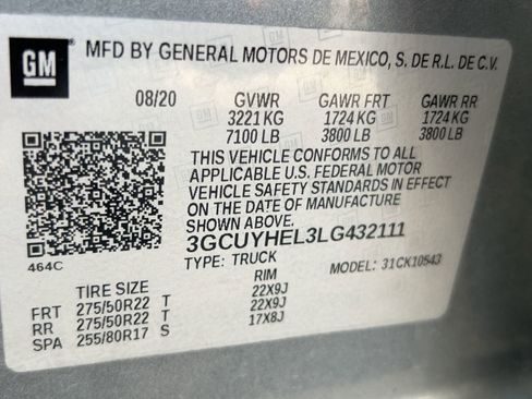 Certified 2020 Chevrolet Silverado 1500 High Country w/ Technology Package image 16