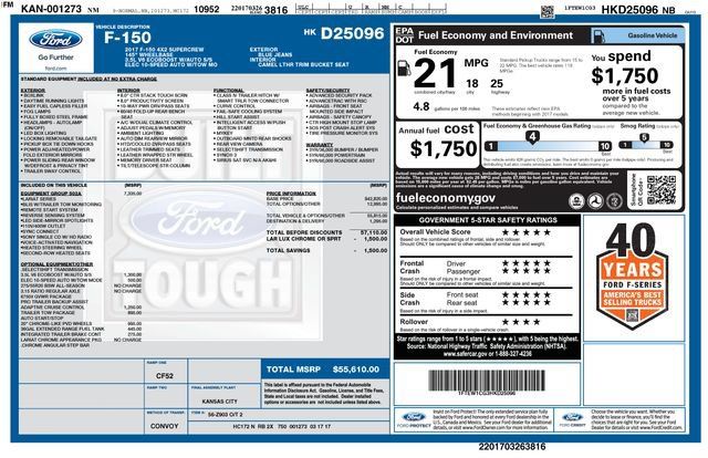 Used 2017 Ford F150 Lariat w/ Equipment Group 502A Luxury RWD image 9