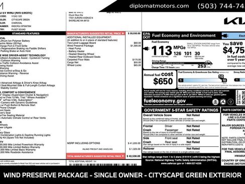 Used 2023 Kia Niro Wind w/ Wind Preserve Package FWD image 2
