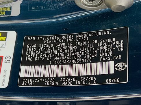 Used 2021 Toyota Camry XSE w/ Carpet Mat Package (TMS) image 32