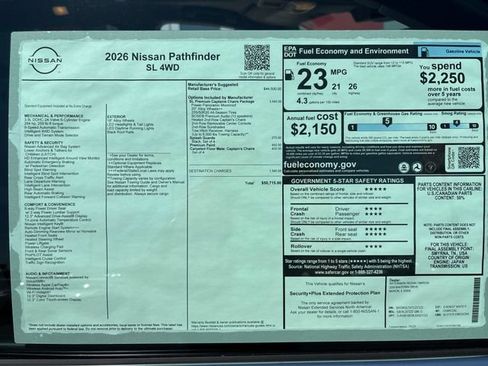 New 2026 Nissan Pathfinder SL w/ SL Premium Package AWD/4WD image 30