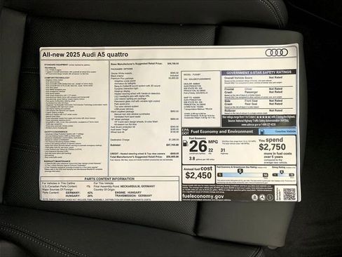 New 2025 Audi A5 2.0T Premium Plus image 15
