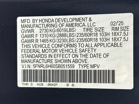 Used 2025 Honda Odyssey EX-L image 12