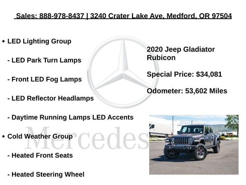 Used 2020 Jeep Gladiator Rubicon w/ LED Lighting Group AWD/4WD image 12