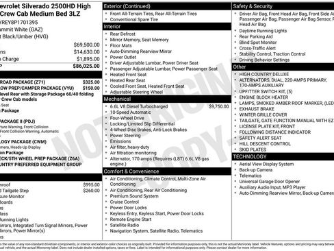 Used 2023 Chevrolet Silverado 2500 High Country w/ Z71 Off-Road Package AWD/4WD image 9