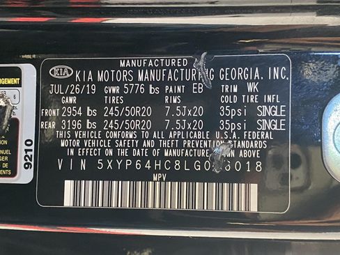 Used 2020 Kia Telluride S w/ S 8 Passenger Seating Package FWD image 35