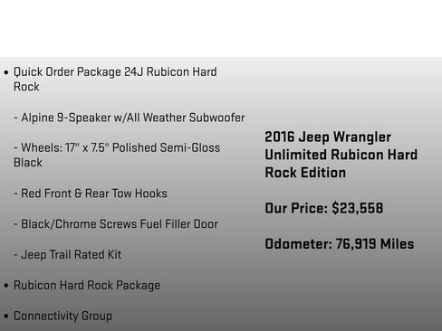 Used 2016 Jeep Wrangler Unlimited Rubicon AWD/4WD image 18