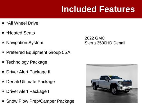 Used 2022 GMC Sierra 3500 Denali w/ Denali Ultimate Package AWD/4WD image 3