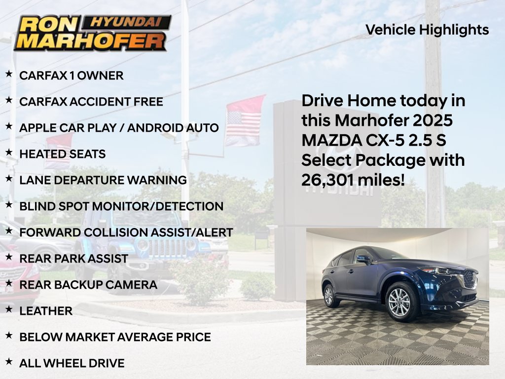 Used 2025 MAZDA CX-5 AWD 2.5 S w/ Select Package image 14