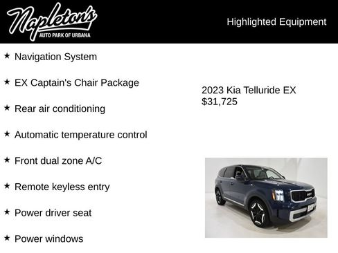 Used 2023 Kia Telluride EX w/ EX Captain's Chair Package FWD image 15