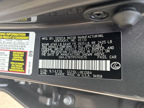 Used 2023 Lexus ES 350 F Sport w/ Accessory Package (Z1) FWD image 35