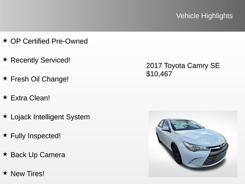 Used 2017 Toyota Camry SE image 4
