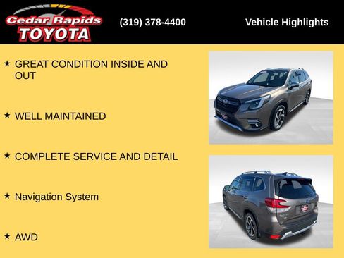 Used 2022 Subaru Forester Touring w/ Popular Package #3 AWD/4WD image 8