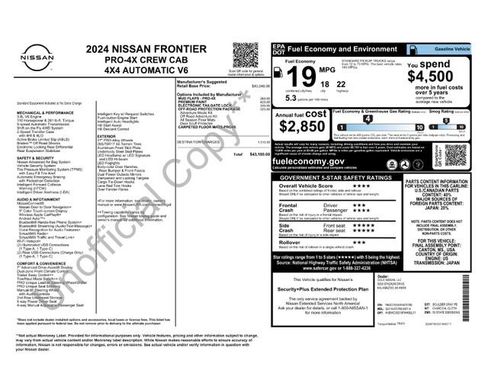 Used 2024 Nissan Frontier PRO-4X w/ Off-Road Protection Package AWD/4WD image 46