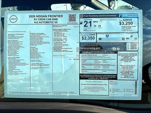 New 2026 Nissan Frontier SV w/ All-Weather Content Package image 14