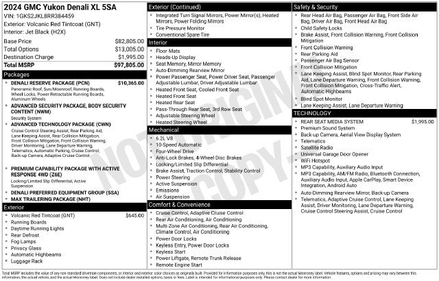 Used 2024 GMC Yukon XL Denali w/ Denali Reserve Package AWD/4WD image 5