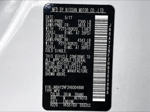 Used 2017 Nissan Armada Platinum w/ Captain Seat Package image 31