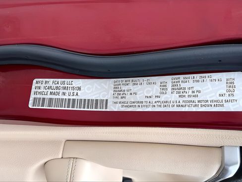 Used 2021 Jeep Grand Cherokee L Limited RWD image 16