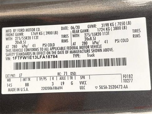 Used 2020 Ford F150 Platinum w/ Equipment Group 701A Luxury image 34