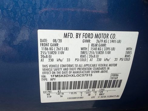 Used 2020 Ford Explorer XLT w/ Equipment Group 202A AWD/4WD image 48