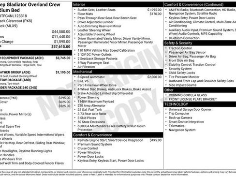 Used 2022 Jeep Gladiator Overland w/ Popular Equipment Package AWD/4WD image 33