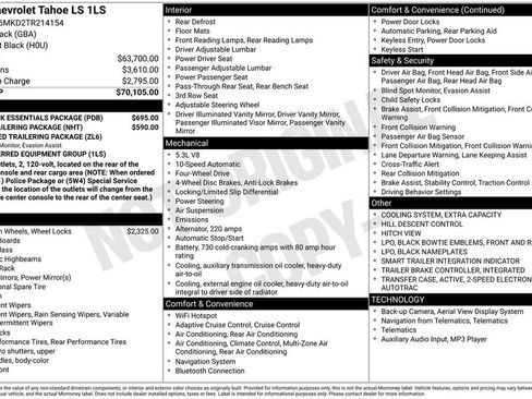 New 2026 Chevrolet Tahoe LS w/ LPO, Dark Essentials Package image 26