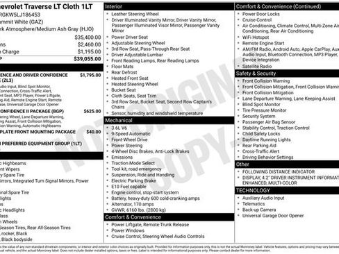 Used 2020 Chevrolet Traverse LT image 10