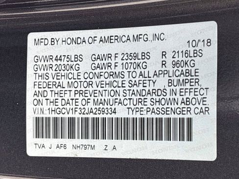 Certified 2018 Honda Accord Sport image 33