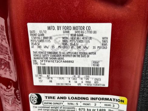 Used 2012 Ford F150 Lariat w/ Lariat Chrome Pkg image 49