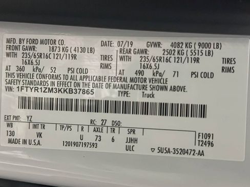 Used 2019 Ford Transit 250 130 Low Roof image 37