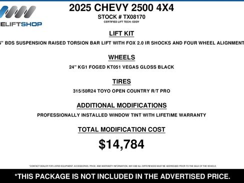 Used 2025 Chevrolet Silverado 2500 LTZ w/ Z71 Chrome Sport Edition image 2