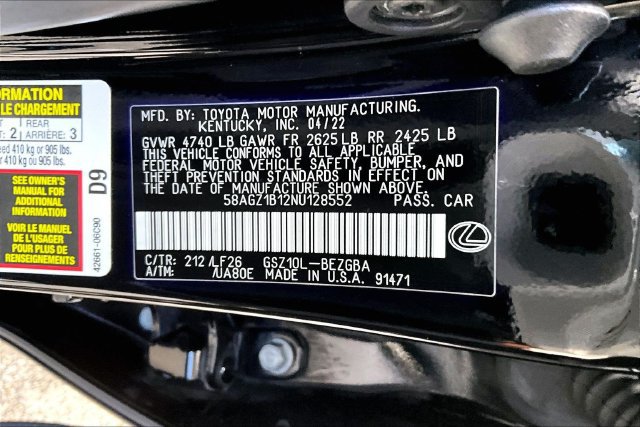 Used 2022 Lexus ES 350 F Sport w/ Accessory Package FWD image 30