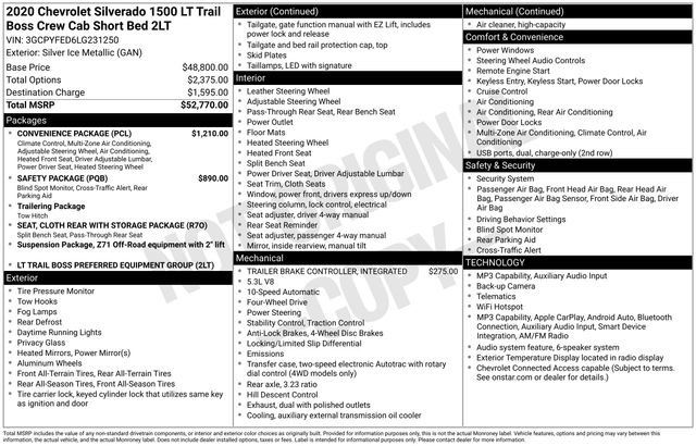 Used 2020 Chevrolet Silverado 1500 LT Trail Boss w/ Convenience Package AWD/4WD image 21