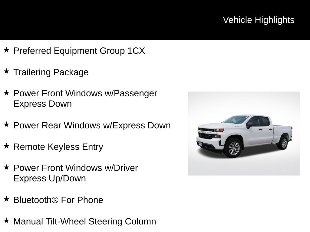 Used 2020 Chevrolet Silverado 1500 Custom w/ Trailering Package AWD/4WD image 2