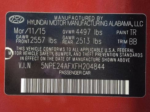 Used 2015 Hyundai Sonata SE w/ Option Group 09 FWD image 33