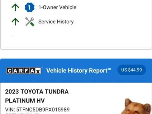 Used 2023 Toyota Tundra Platinum image 1