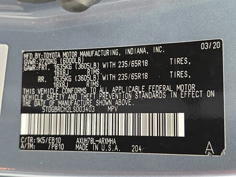 Used 2020 Toyota Highlander XLE AWD/4WD image 36