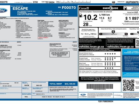Certified 2017 Ford Escape Titanium w/ Canadian Touring Package image 17
