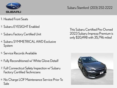 Certified 2023 Subaru Impreza 2.0i Premium AWD/4WD image 2