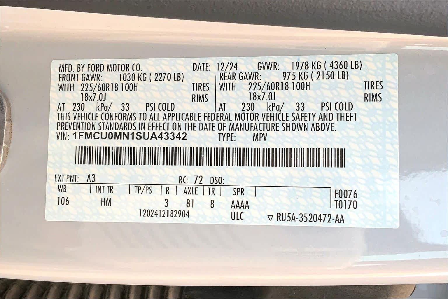 Used 2025 Ford Escape ST-Line FWD image 37