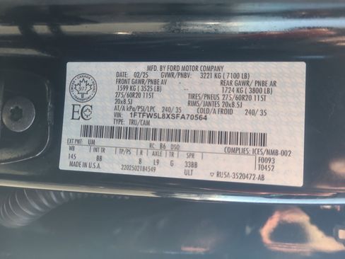 Certified 2025 Ford F150 Lariat w/ Equipment Group 502A High image 25