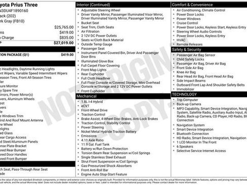 Used 2015 Toyota Prius Three w/ Protection Package FWD image 29