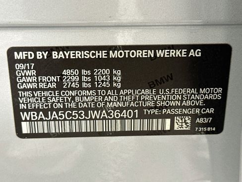 Used 2018 BMW 530i RWD image 12