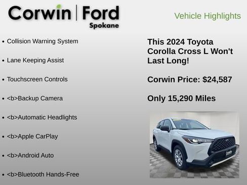 Used 2024 Toyota Corolla Cross L image 6