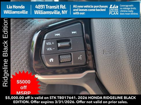 New 2026 Honda Ridgeline Black Edition image 19