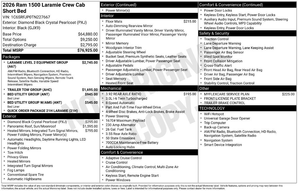 Used 2026 RAM 1500 Laramie AWD/4WD image 2