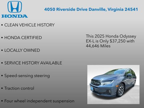 Certified 2025 Honda Odyssey EX-L image 7