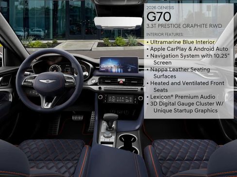 New 2026 Genesis G70 3.3T Prestige RWD image 17