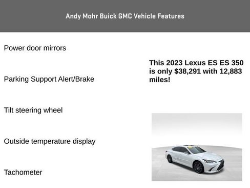 Used 2023 Lexus ES 350 w/ Premium Package image 12